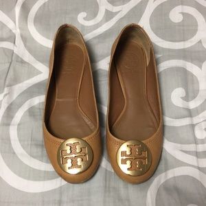 Tory Burch Reva Flats - Tan